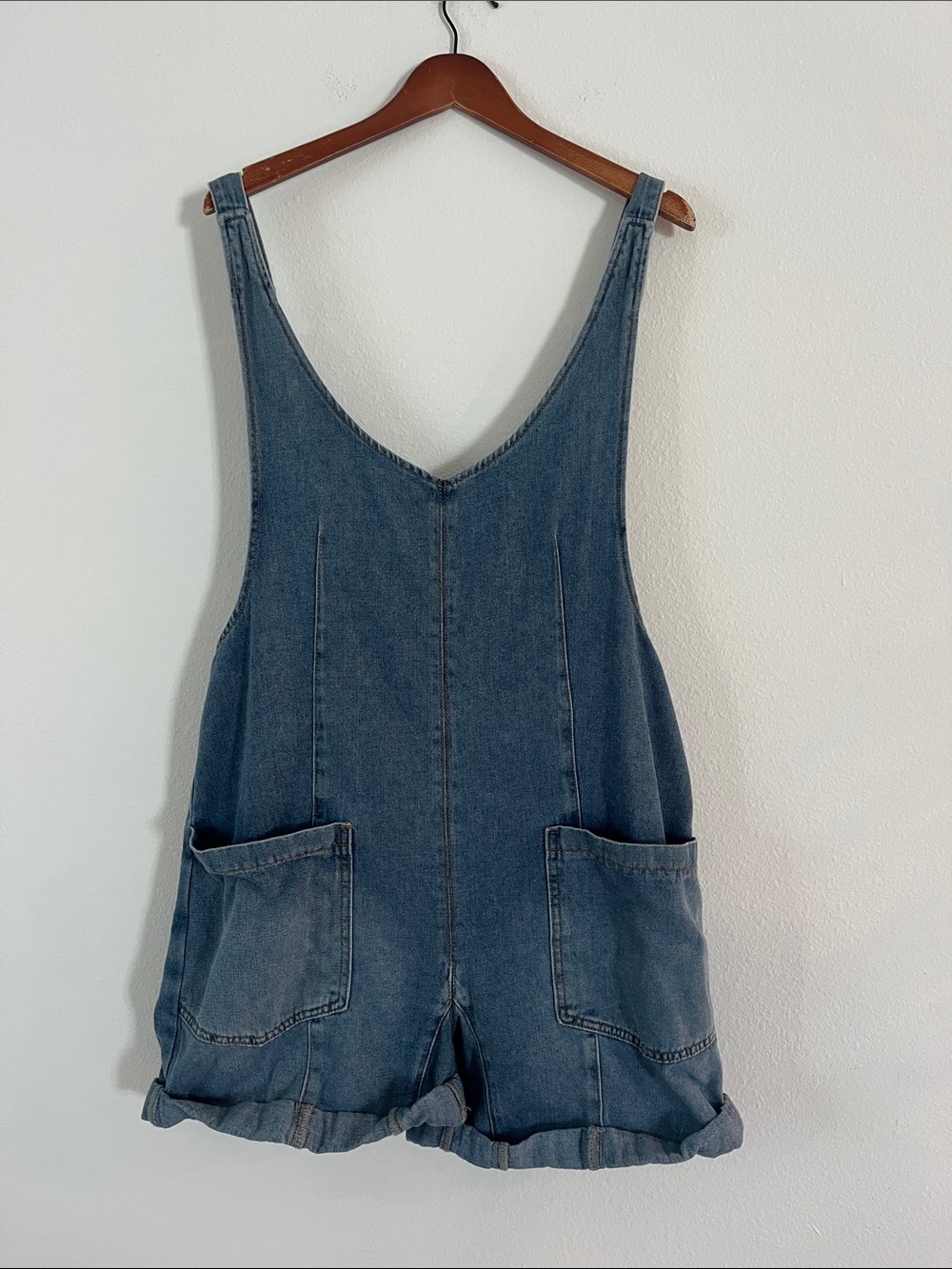 Boutique Denim Short Overalls Romper